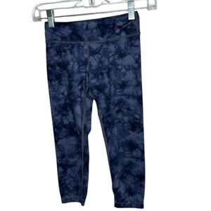 Athleta Girl Navy Blue Tye Dye Leggings. Size M 8/10.